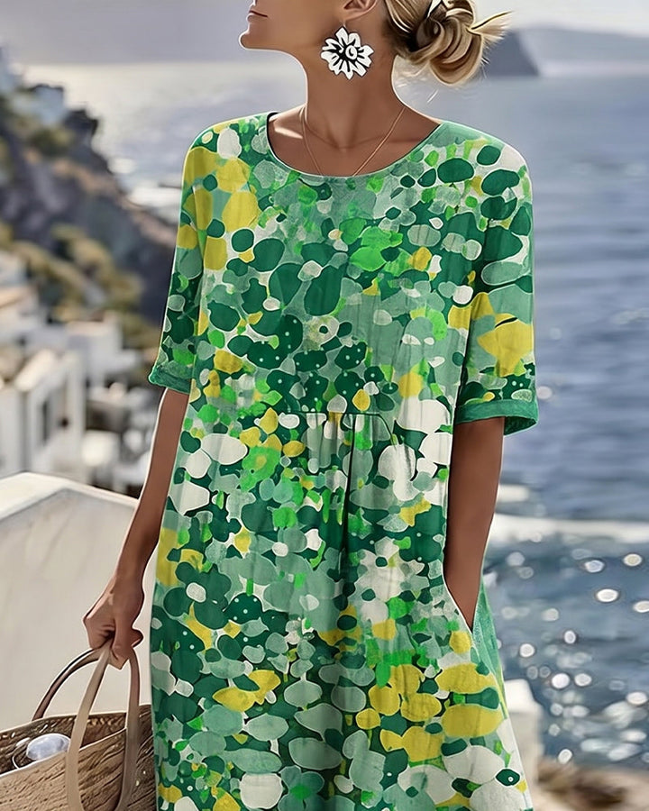 Élodie - Robe midi fleurie d’été