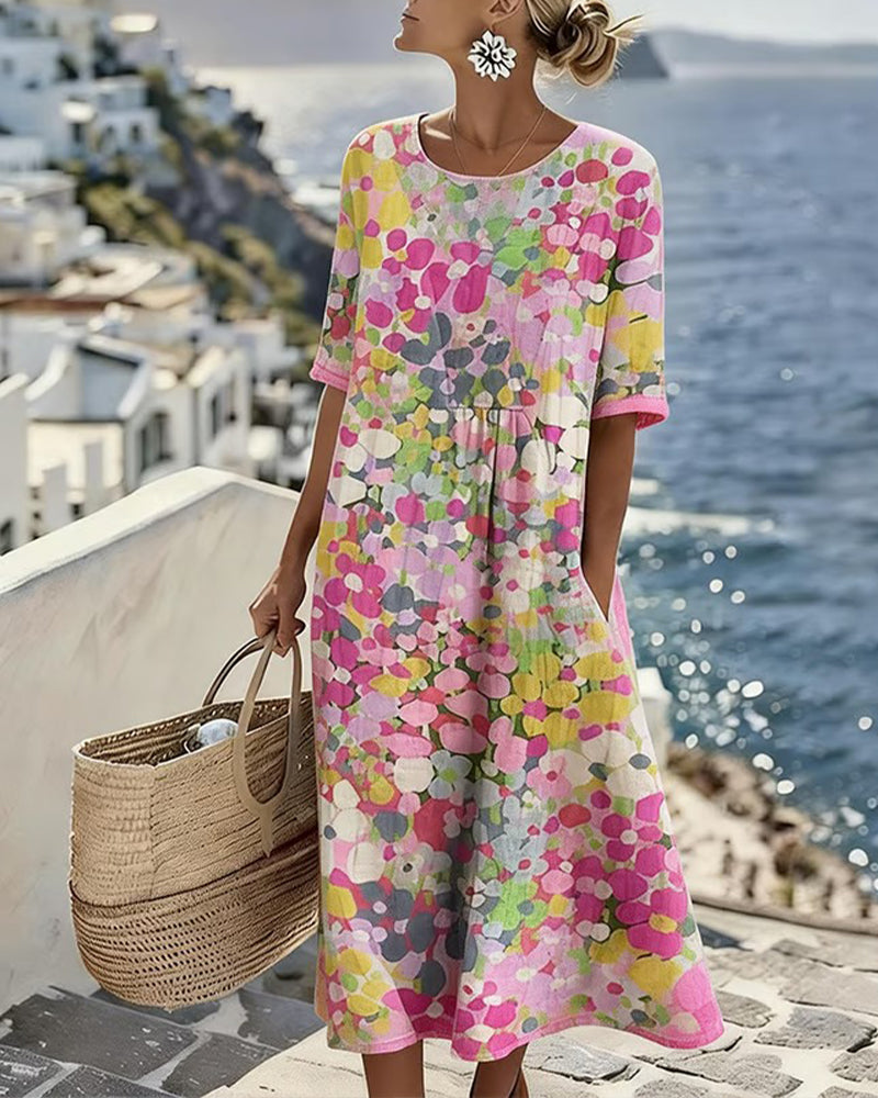 Élodie - Robe midi fleurie d’été