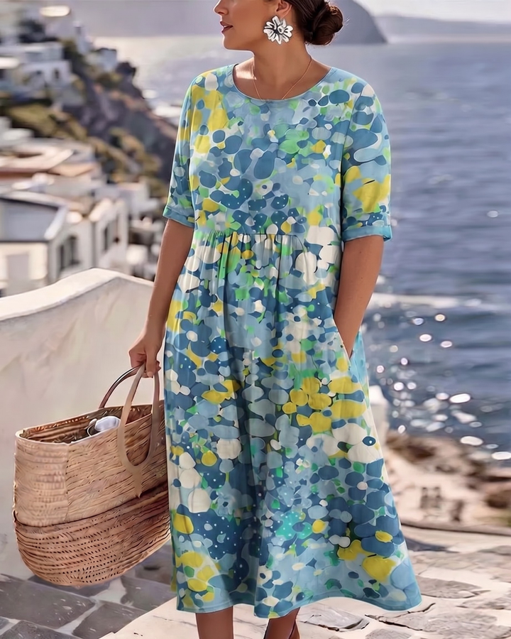 Élodie - Robe midi fleurie d’été