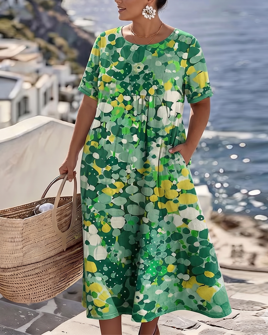 Élodie - Robe midi fleurie d’été