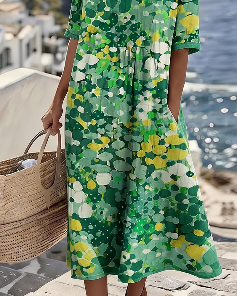 Élodie - Robe midi fleurie d’été