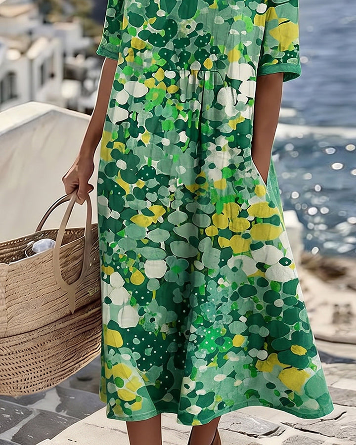 Élodie - Robe midi fleurie d’été
