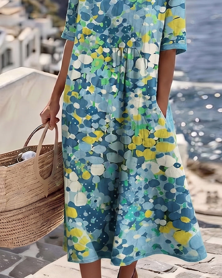Élodie - Robe midi fleurie d’été