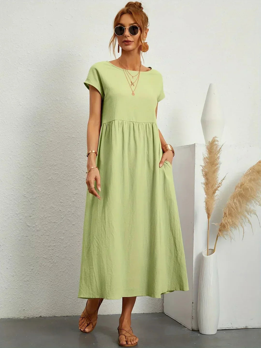 Gabrielle™ - Robe midi fluide élégance intemporelle