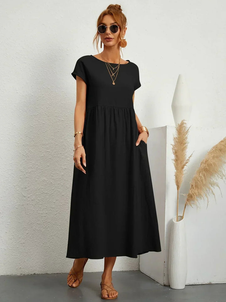 Gabrielle™ - Robe midi fluide élégance intemporelle