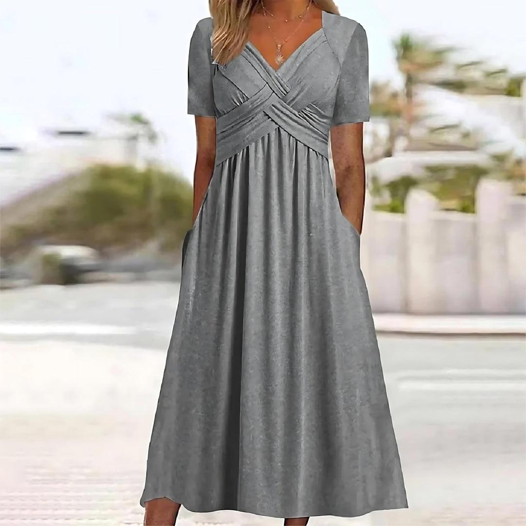 Irène - Robe midi coupe A