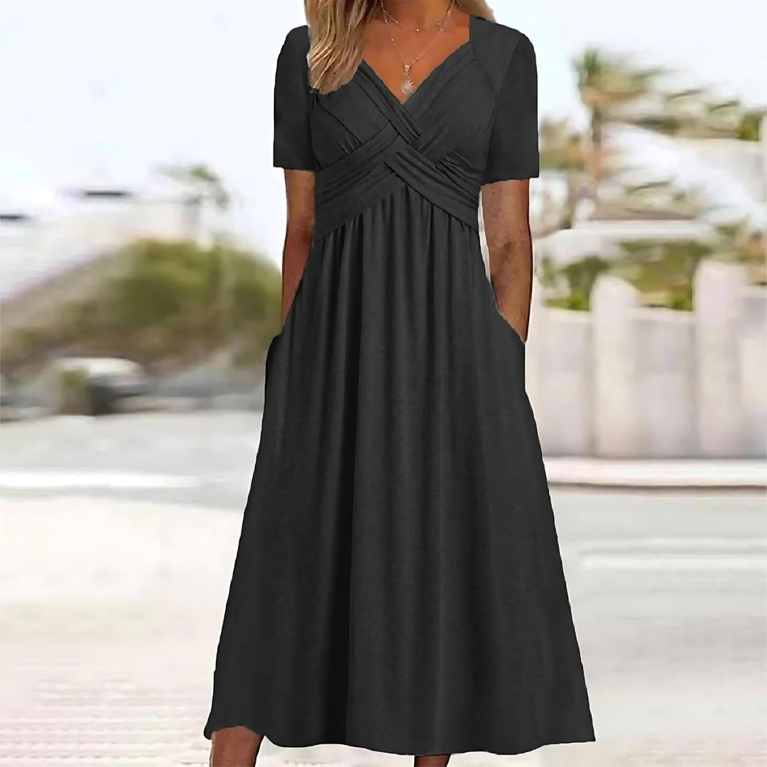 Irène - Robe midi coupe A