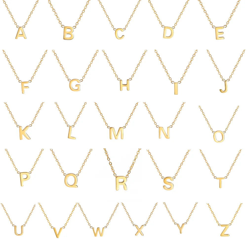 Collier Pendentif Alphabet Brillant
