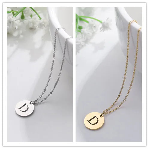 Collier Pendentif Lettre en Or Élégant