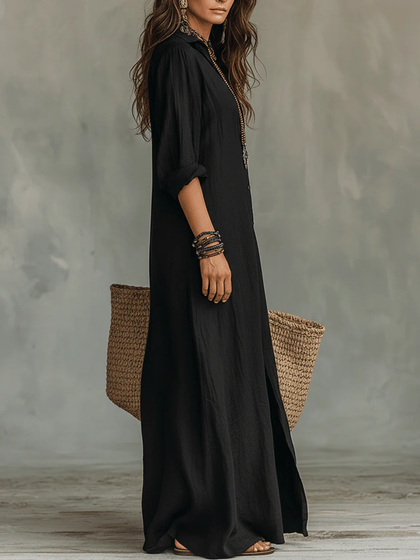 Colette - Robe longue à silhouette flatteuse