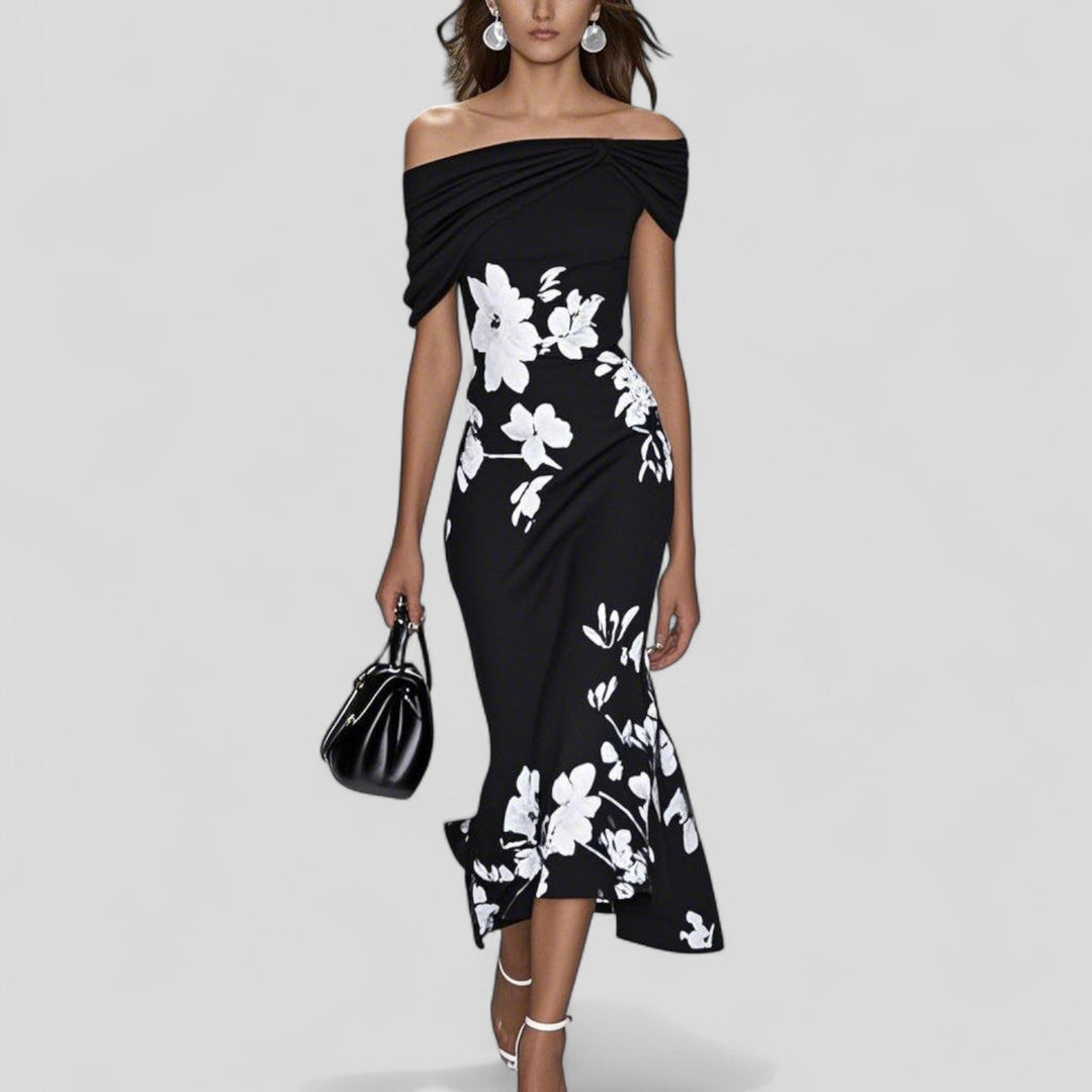 Isabelle™ — Robe midi fluide imprimée