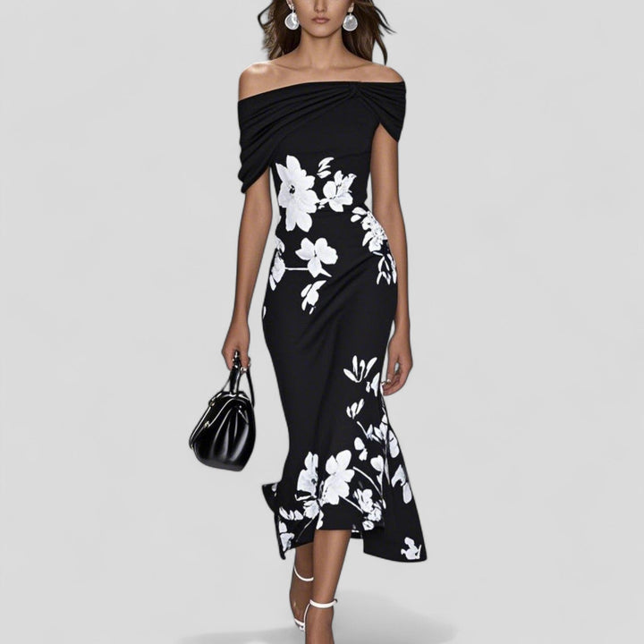 Isabelle™ — Robe midi fluide imprimée