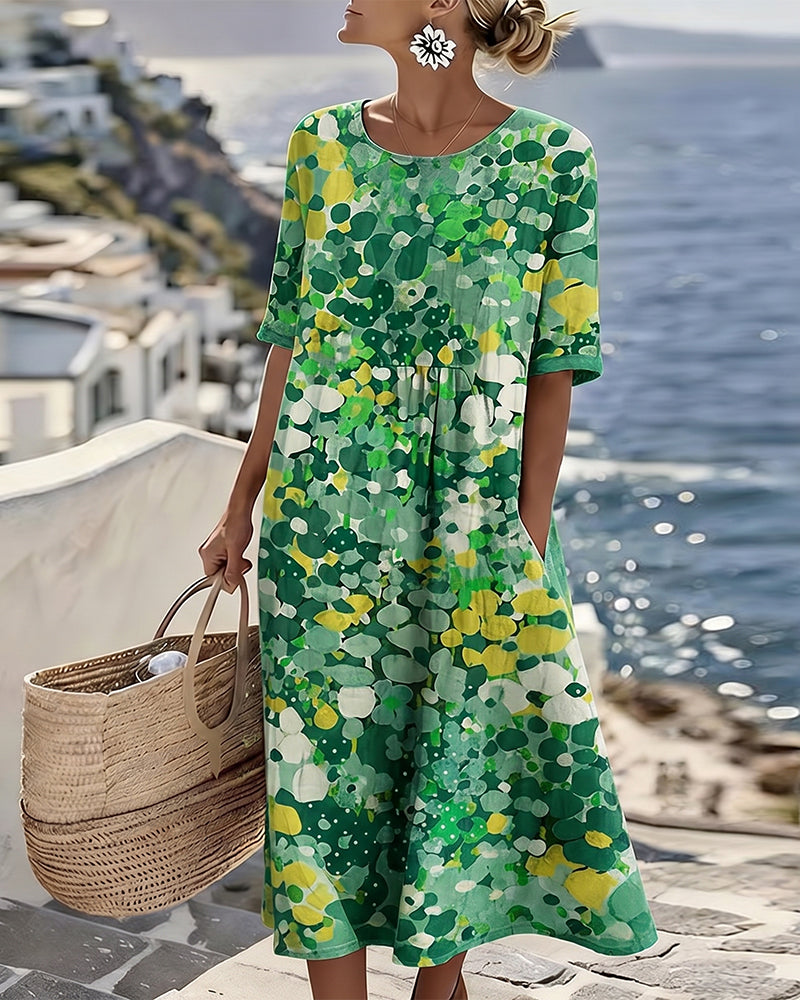 Élodie - Robe midi fleurie d’été