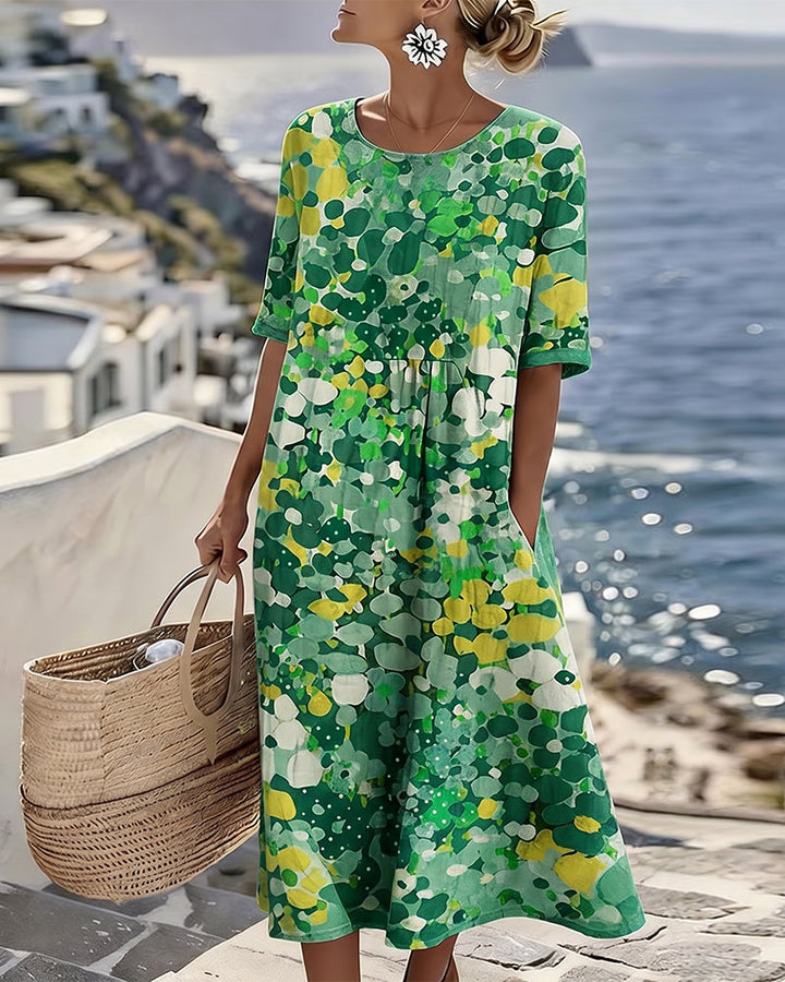 Élodie - Robe midi fleurie d’été