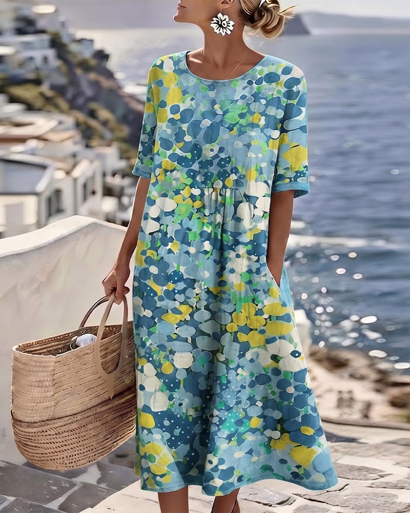Élodie - Robe midi fleurie d’été