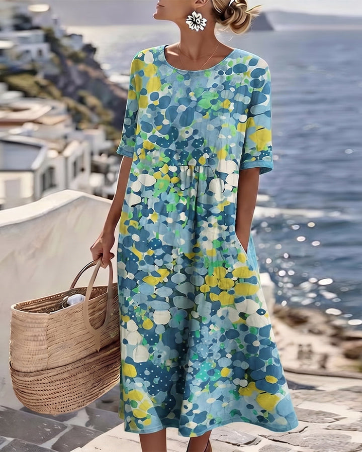 Élodie - Robe midi fleurie d’été
