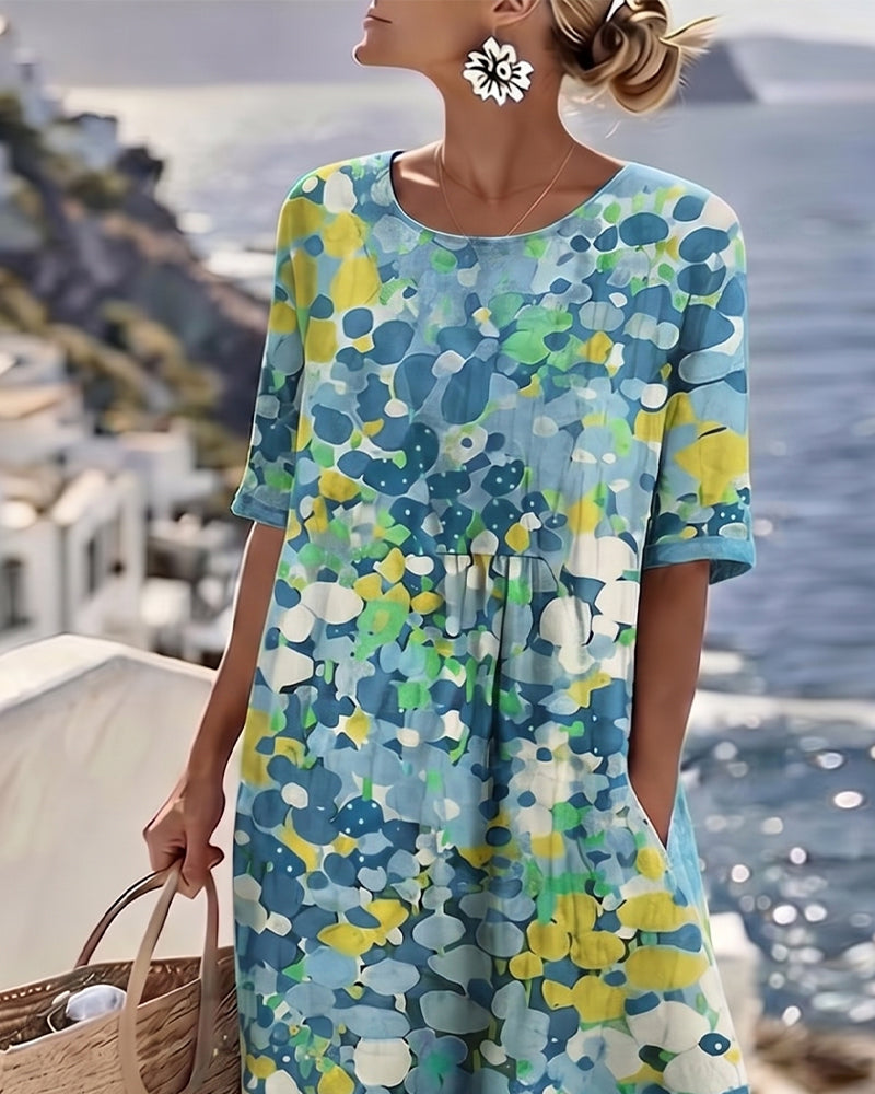 Élodie - Robe midi fleurie d’été