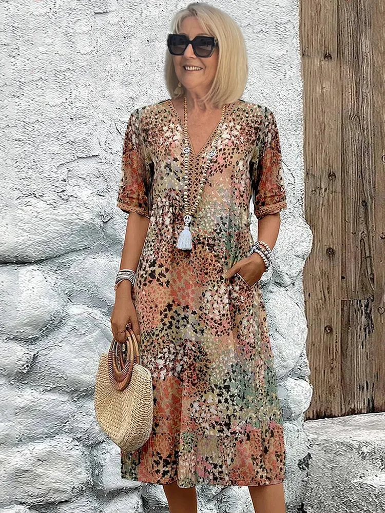 Solange - Robe midi ventre flatteur