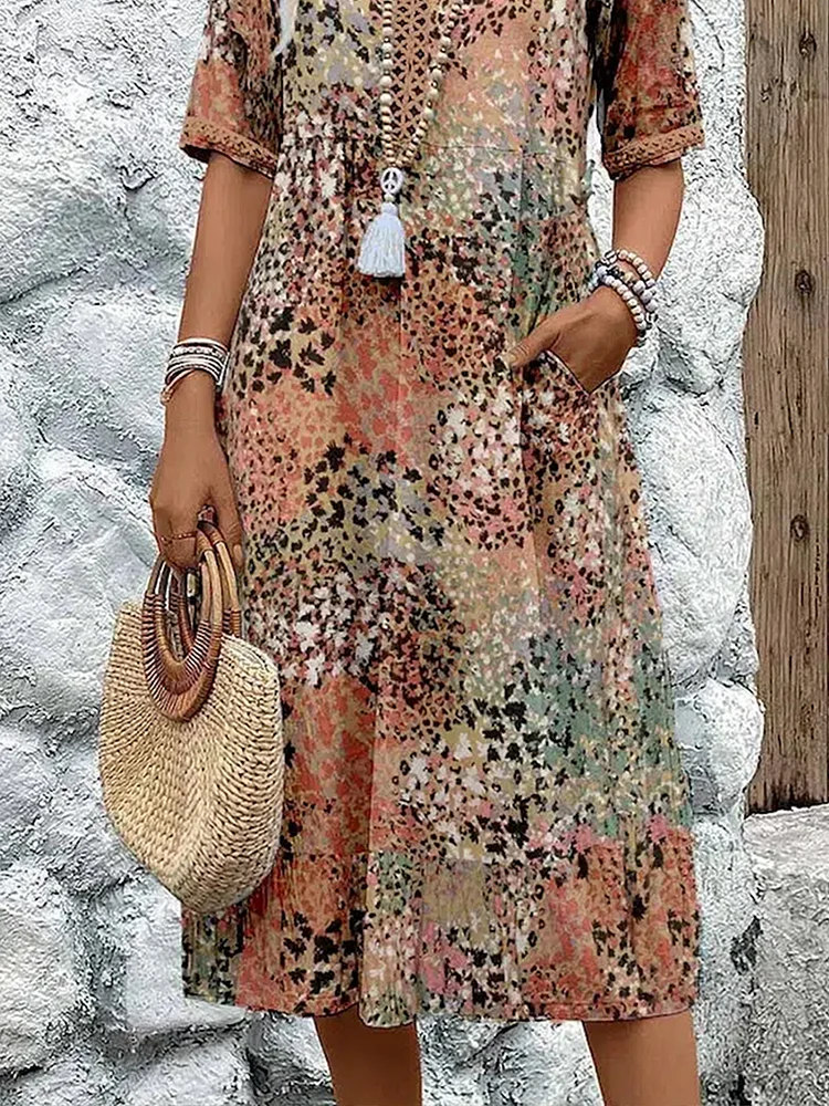 Solange - Robe midi ventre flatteur