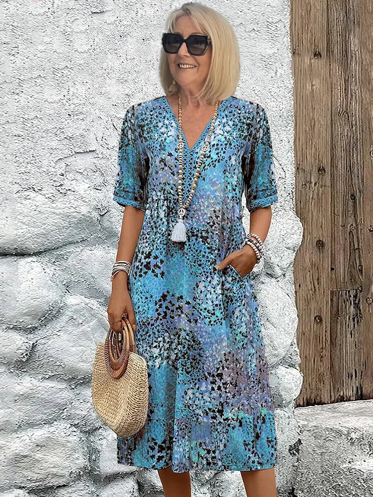 Solange - Robe midi ventre flatteur