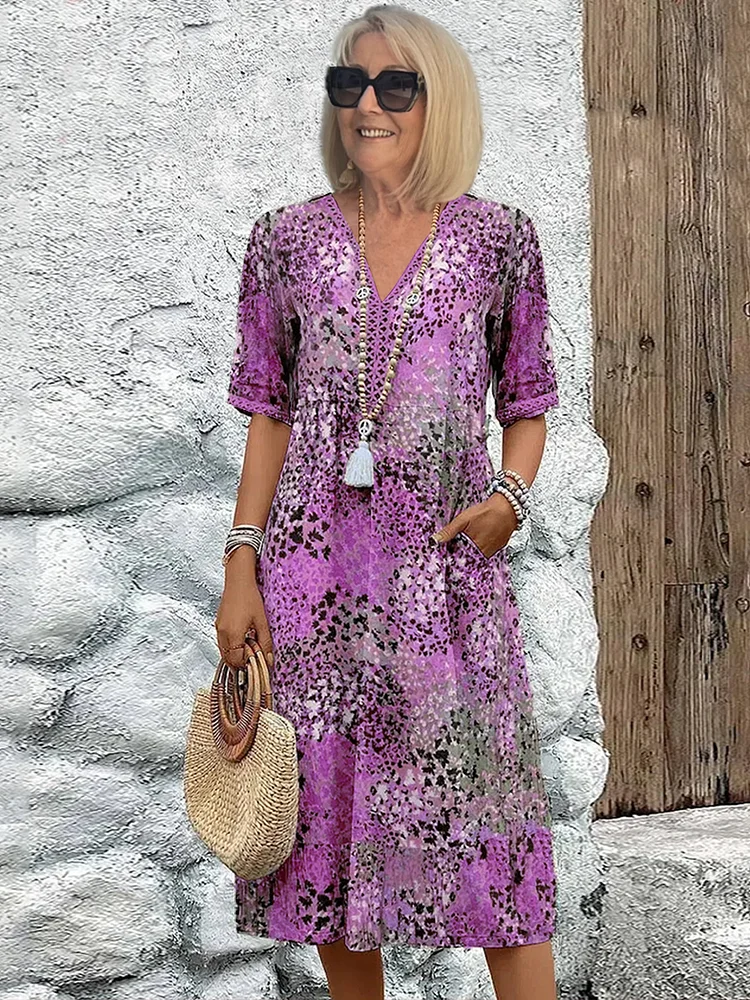 Solange - Robe midi ventre flatteur