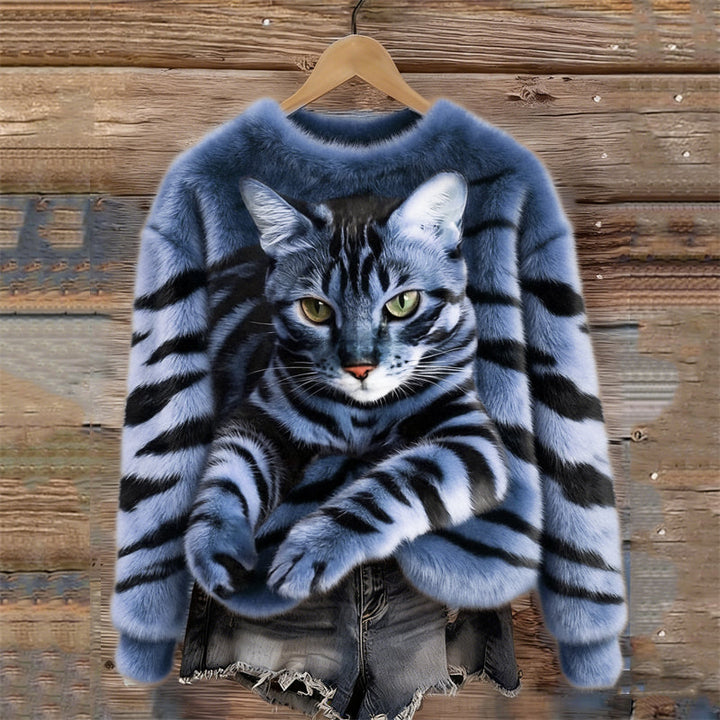 Marie™ | Pull doux motif chat élégant