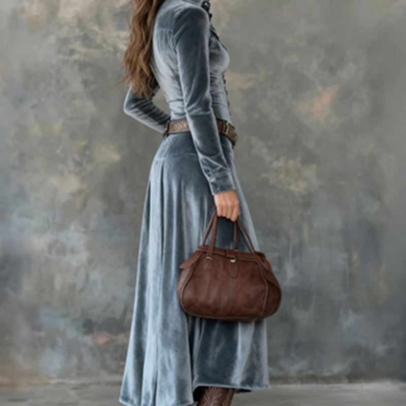 Madeleine™ — Robe élégante à toucher velours